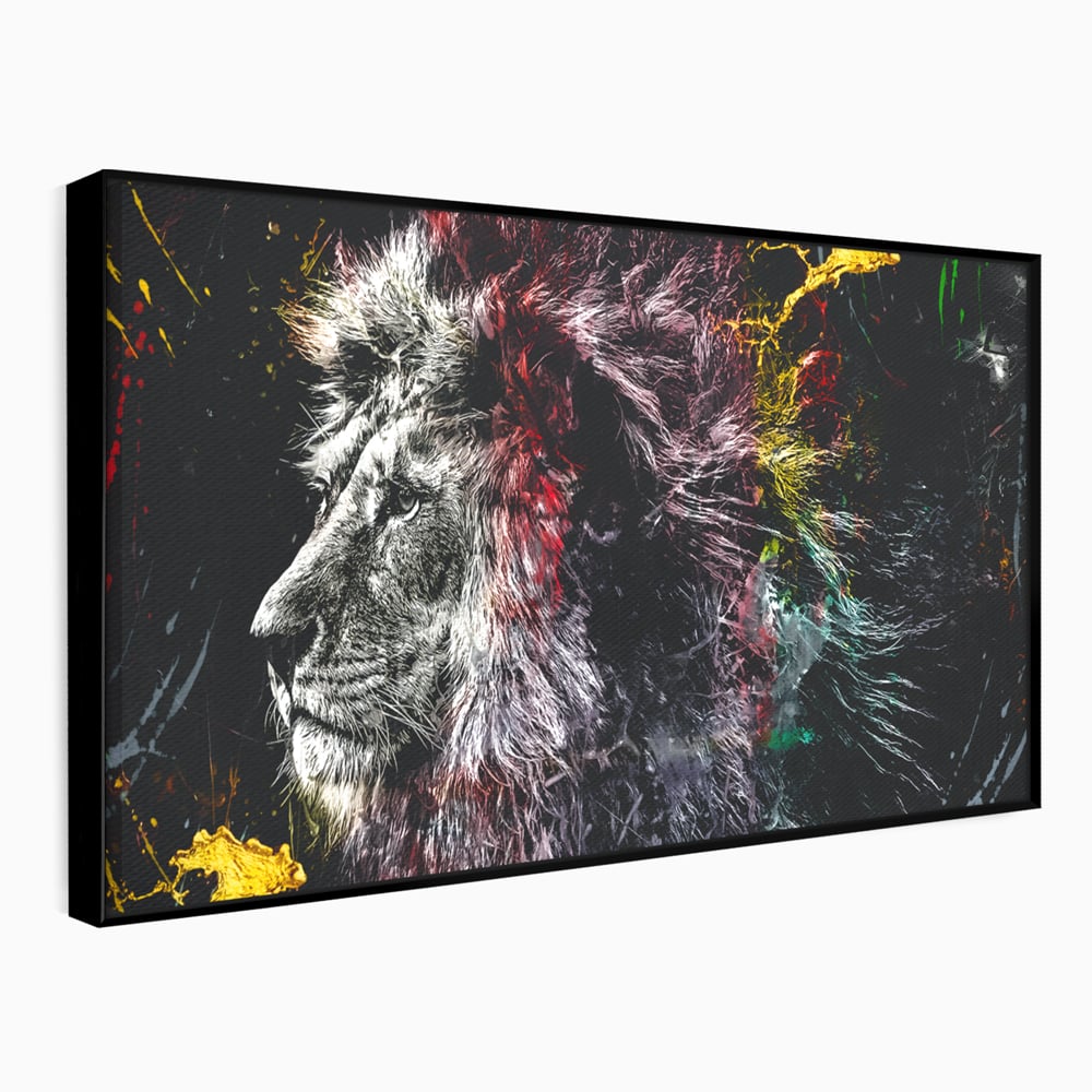 Tablou Canvas Premium LuxCanva® B1070, The Lion Look , Decorativ, Birou, Leu, Rege, Dormitor, Jungla, Colorat