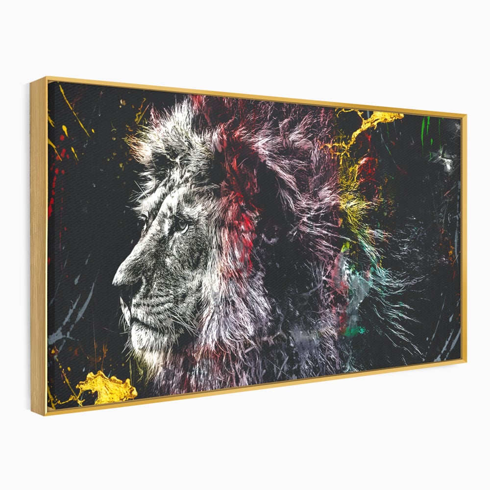 Tablou Canvas Premium LuxCanva® B1070, The Lion Look , Decorativ, Birou, Leu, Rege, Dormitor, Jungla, Colorat