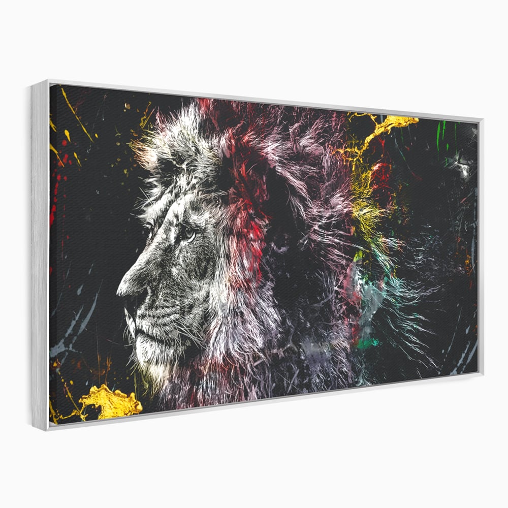 Tablou Canvas Premium LuxCanva® B1070, The Lion Look , Decorativ, Birou, Leu, Rege, Dormitor, Jungla, Colorat