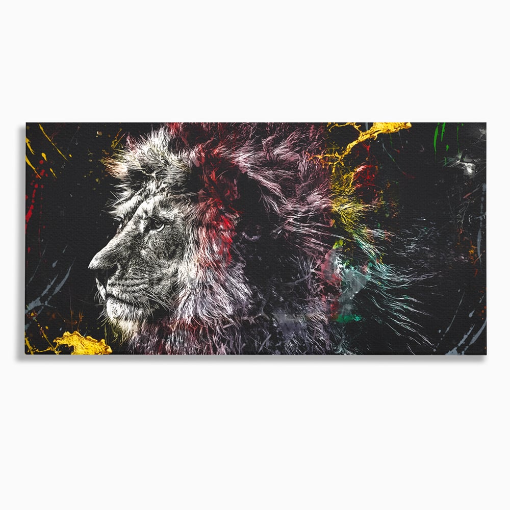Tablou Canvas Premium LuxCanva® B1070, The Lion Look , Decorativ, Birou, Leu, Rege, Dormitor, Jungla, Colorat