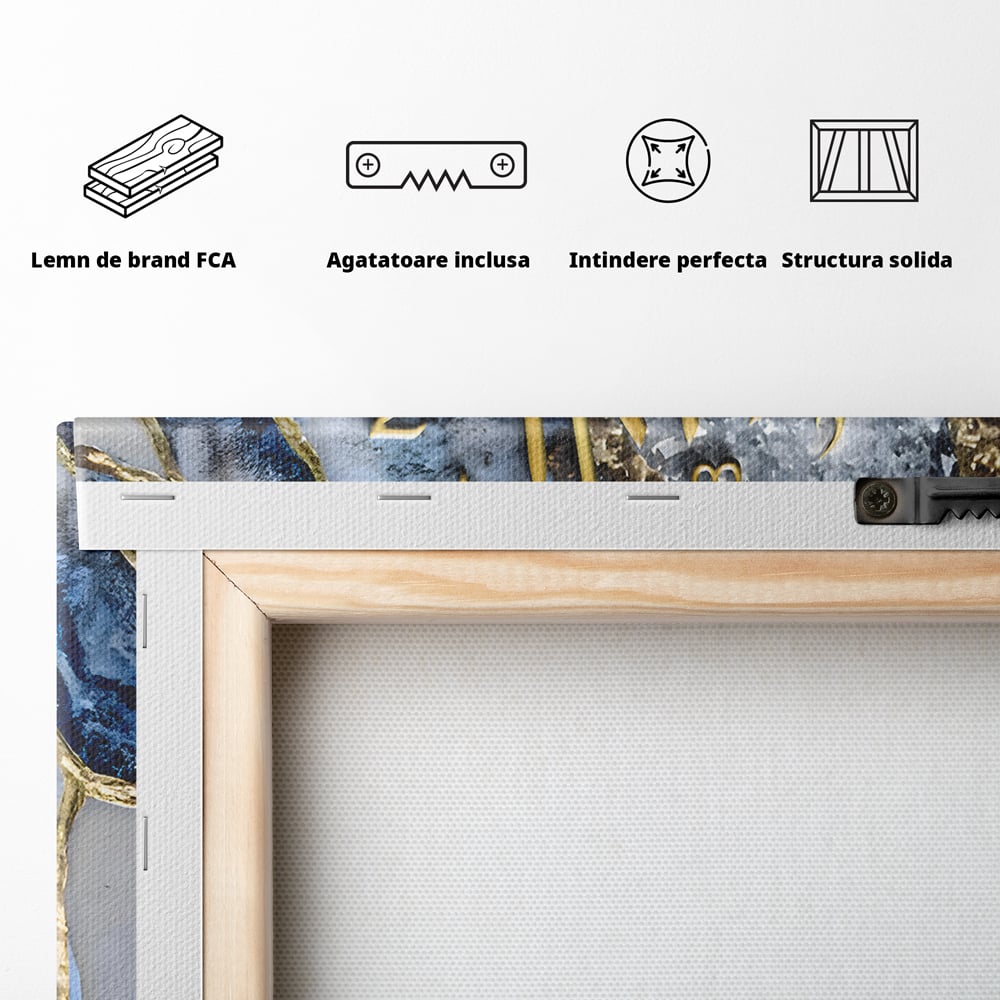Tablou Canvas Premium LuxCanva® B1071, Litere Arabe , Decorativ, Birou, Araba, Litere, Abstract, Living, Colorat