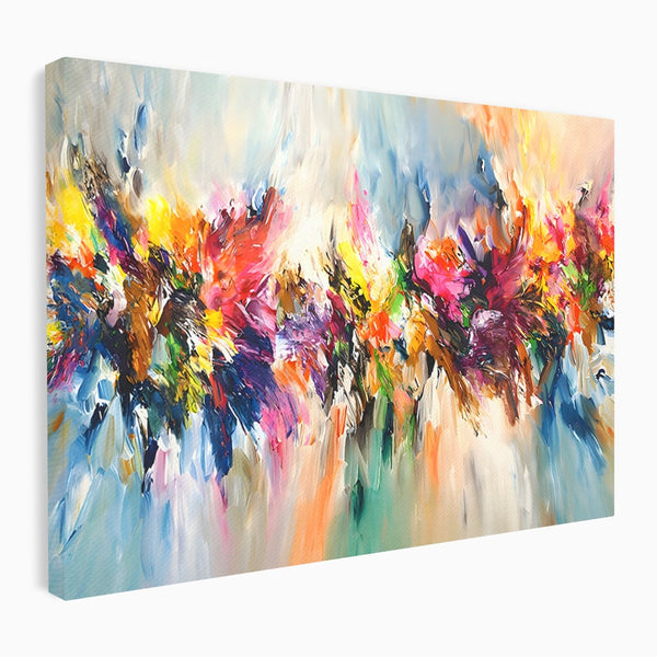 Tablou Canvas Premium LuxCanva® B1073, Dansul culorilor , Decorativ, Dormitor, Culori, Living, Fericire, Culori Vibrante