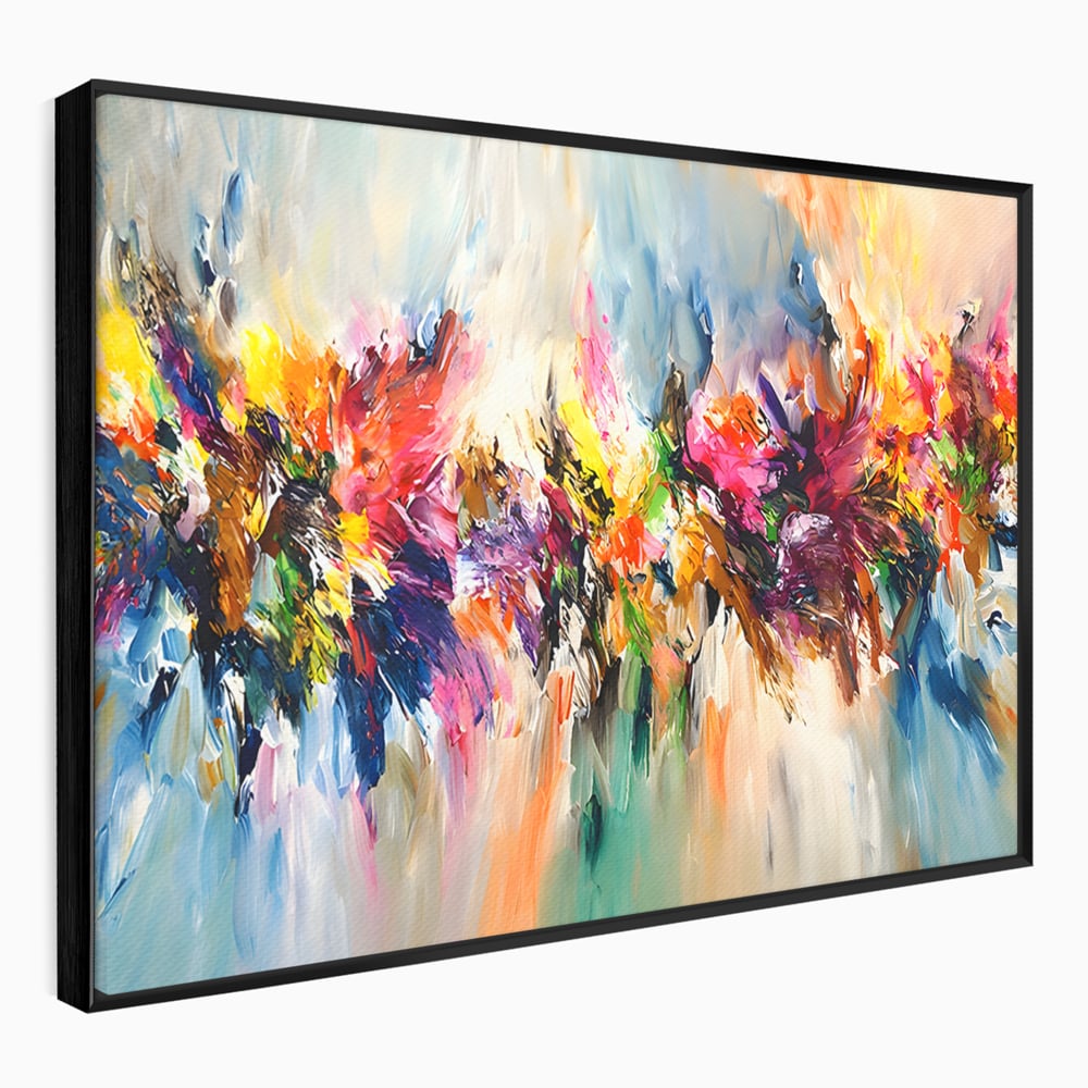 Tablou Canvas Premium LuxCanva® B1073, Dansul culorilor , Decorativ, Dormitor, Culori, Living, Fericire, Culori Vibrante