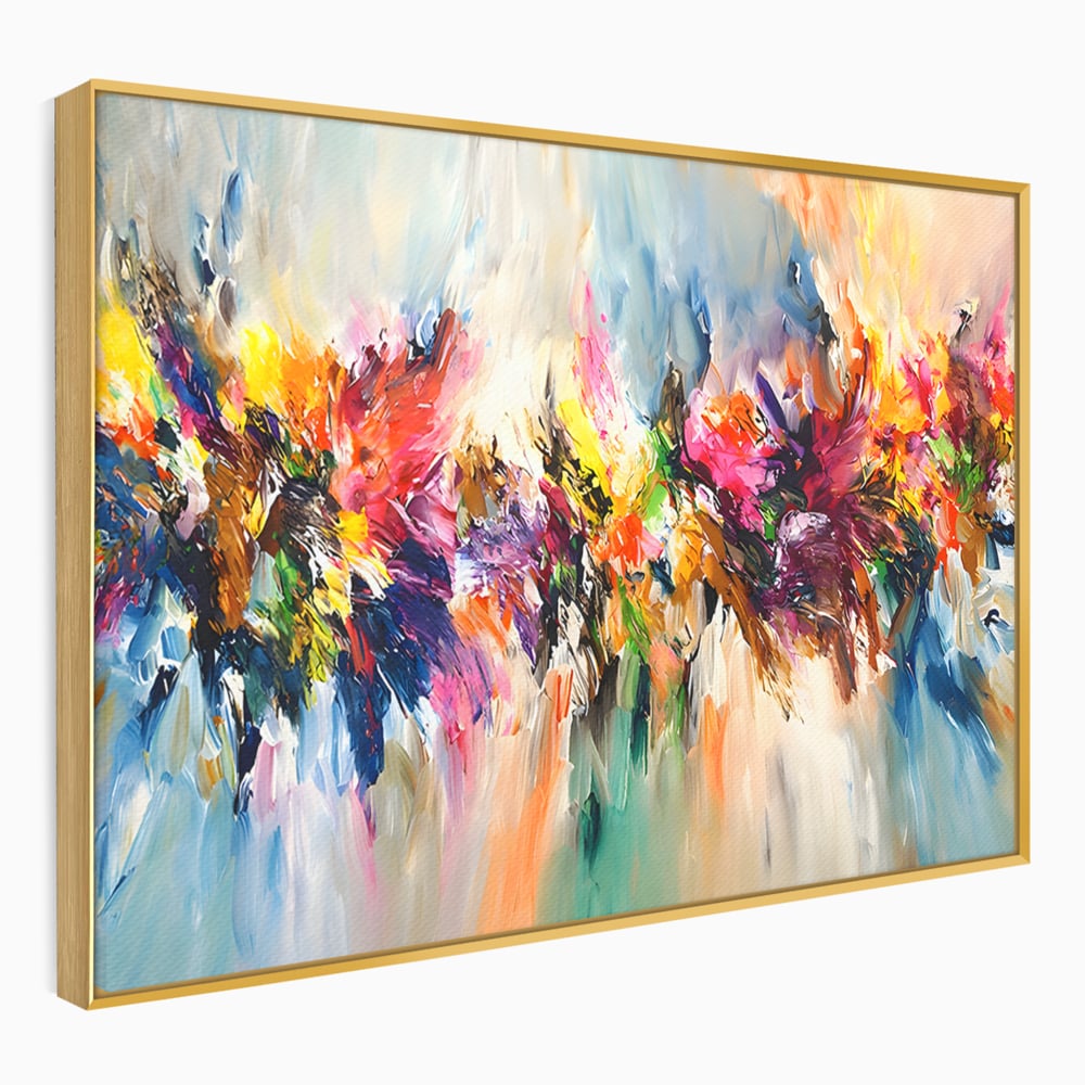 Tablou Canvas Premium LuxCanva® B1073, Dansul culorilor , Decorativ, Dormitor, Culori, Living, Fericire, Culori Vibrante