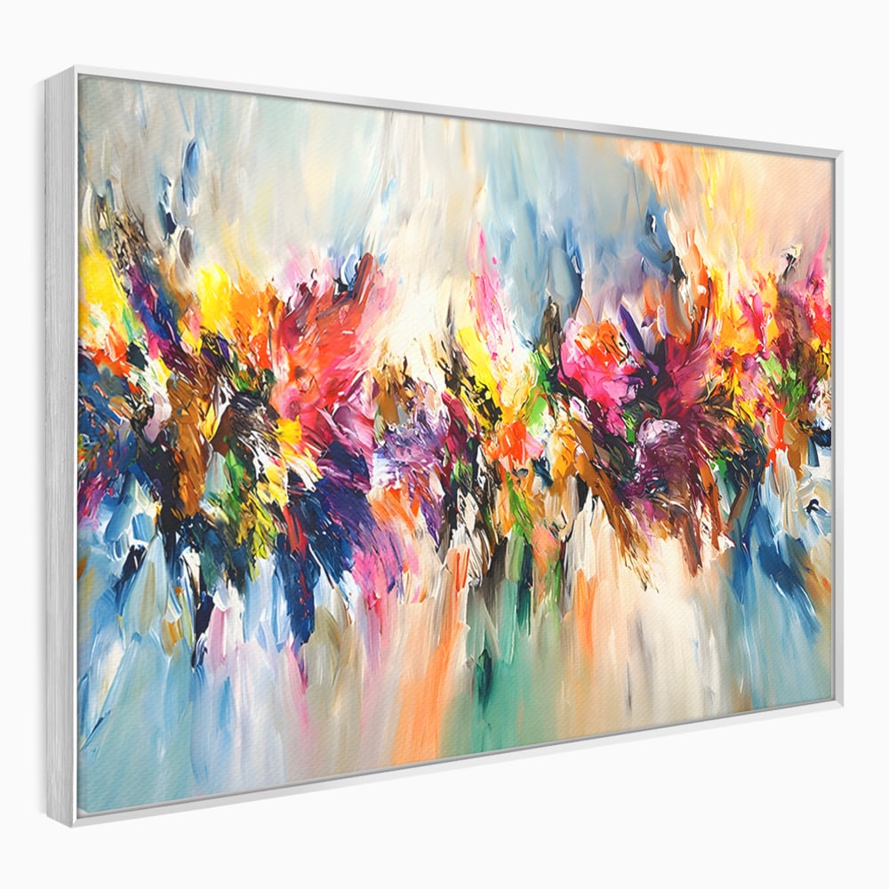 Tablou Canvas Premium LuxCanva® B1073, Dansul culorilor , Decorativ, Dormitor, Culori, Living, Fericire, Culori Vibrante