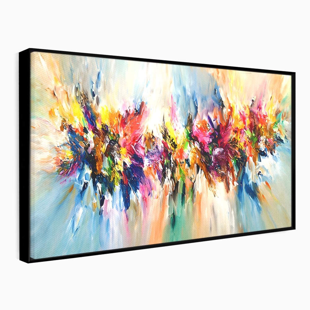 Tablou Canvas Premium LuxCanva® B1073, Dansul culorilor , Decorativ, Dormitor, Culori, Living, Fericire, Culori Vibrante