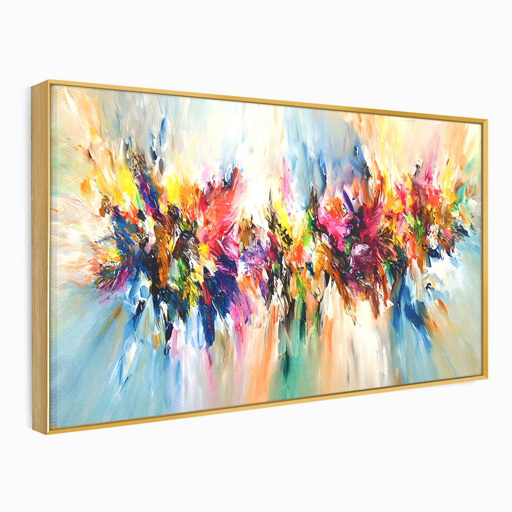 Tablou Canvas Premium LuxCanva® B1073, Dansul culorilor , Decorativ, Dormitor, Culori, Living, Fericire, Culori Vibrante