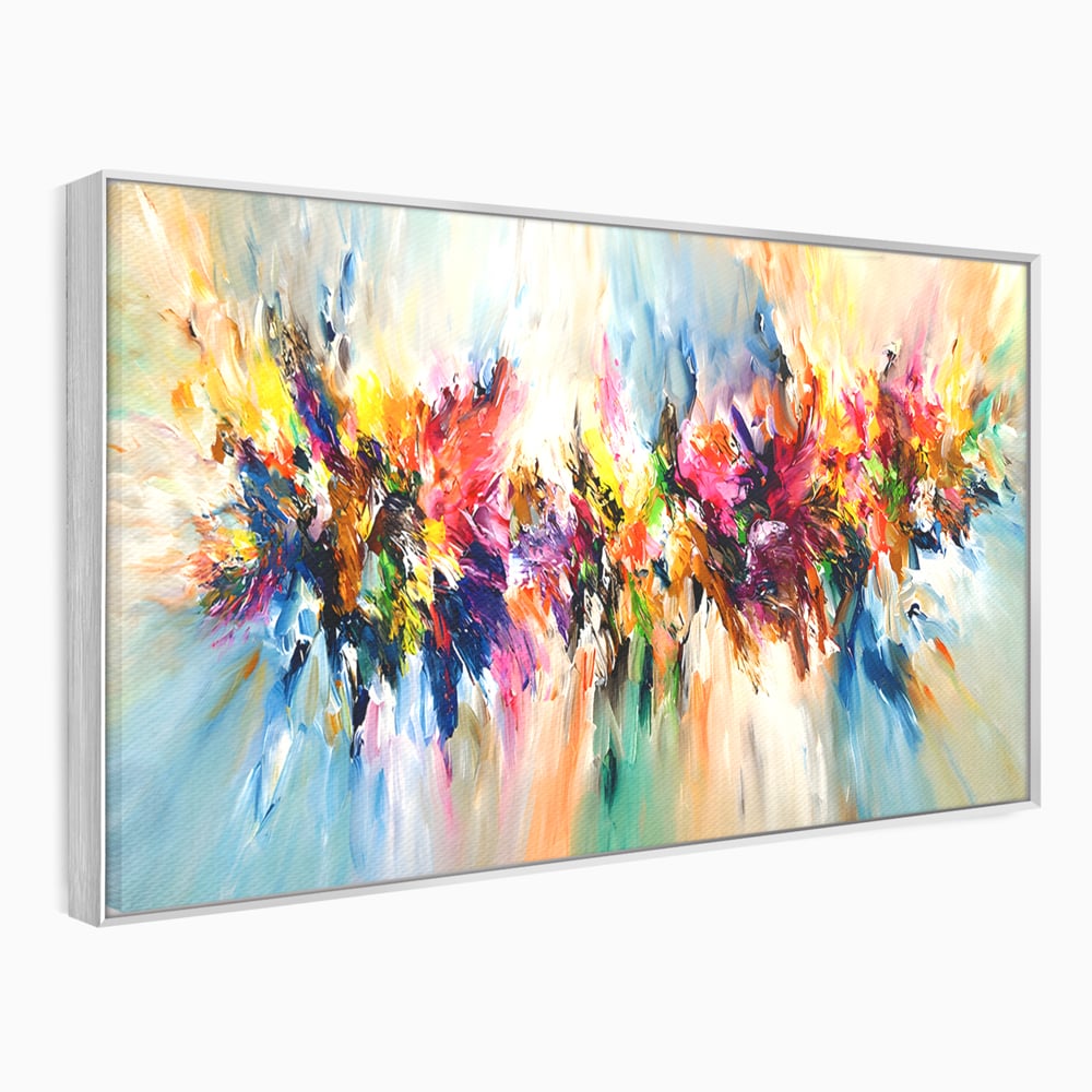 Tablou Canvas Premium LuxCanva® B1073, Dansul culorilor , Decorativ, Dormitor, Culori, Living, Fericire, Culori Vibrante