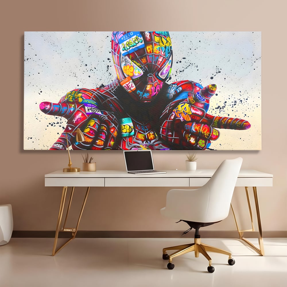 Tablou Canvas Premium, LuxCanva® B1074, The Amazing Spider-Man, Decorativ, Camera Copil, Personaj, Supererou, Marvel, Culori Vibrante