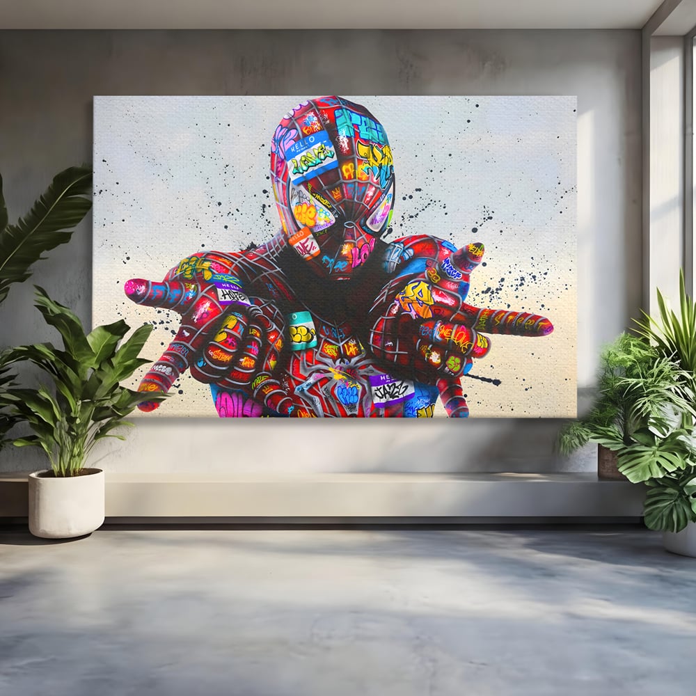 Tablou Canvas Premium, LuxCanva® B1074, The Amazing Spider-Man, Decorativ, Camera Copil, Personaj, Supererou, Marvel, Culori Vibrante