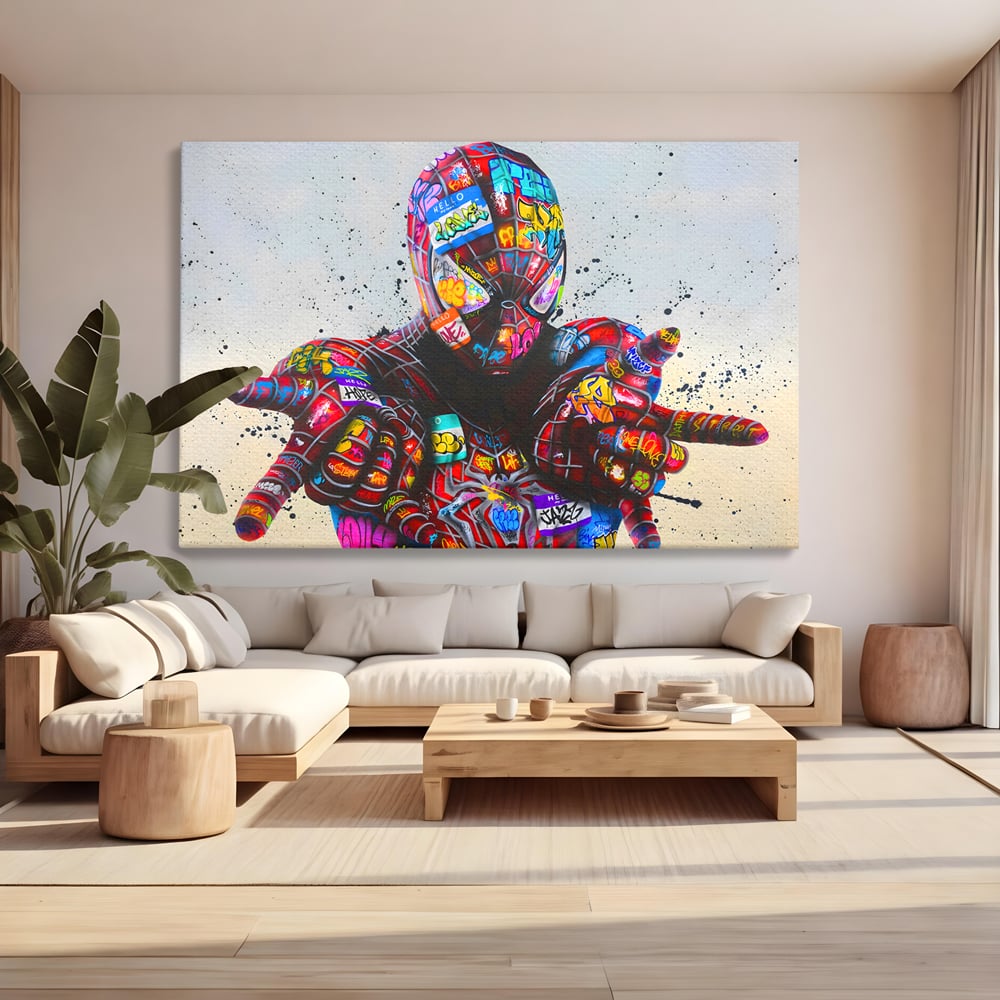 Tablou Canvas Premium, LuxCanva® B1074, The Amazing Spider-Man, Decorativ, Camera Copil, Personaj, Supererou, Marvel, Culori Vibrante