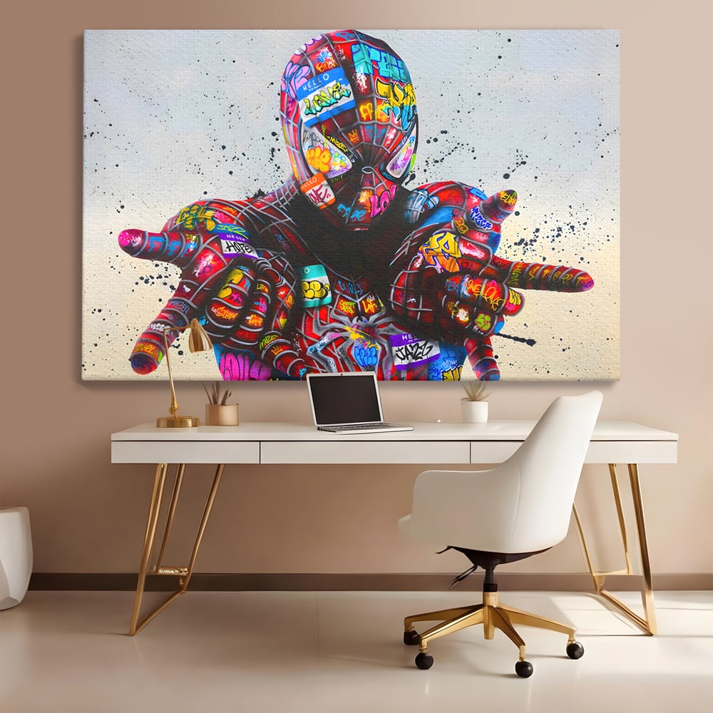 Tablou Canvas Premium, LuxCanva® B1074, The Amazing Spider-Man, Decorativ, Camera Copil, Personaj, Supererou, Marvel, Culori Vibrante