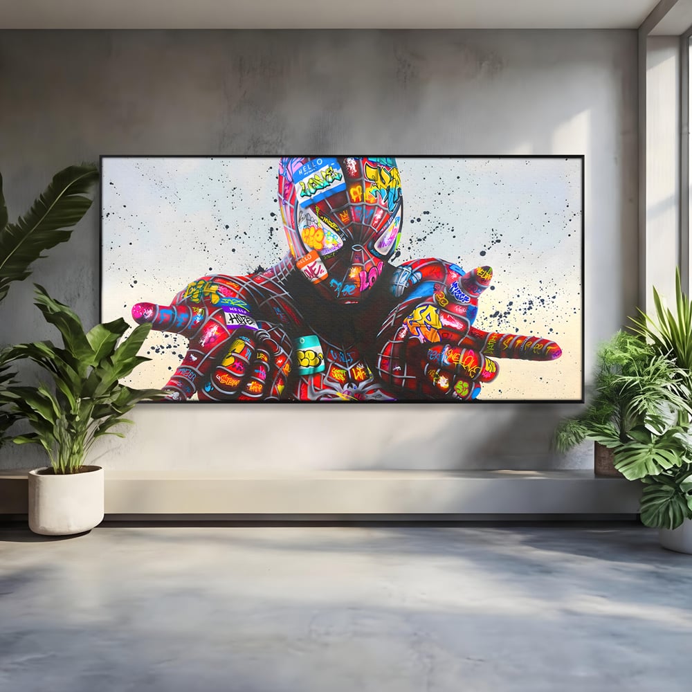 Tablou Canvas Premium, LuxCanva® B1074, The Amazing Spider-Man, Decorativ, Camera Copil, Personaj, Supererou, Marvel, Culori Vibrante