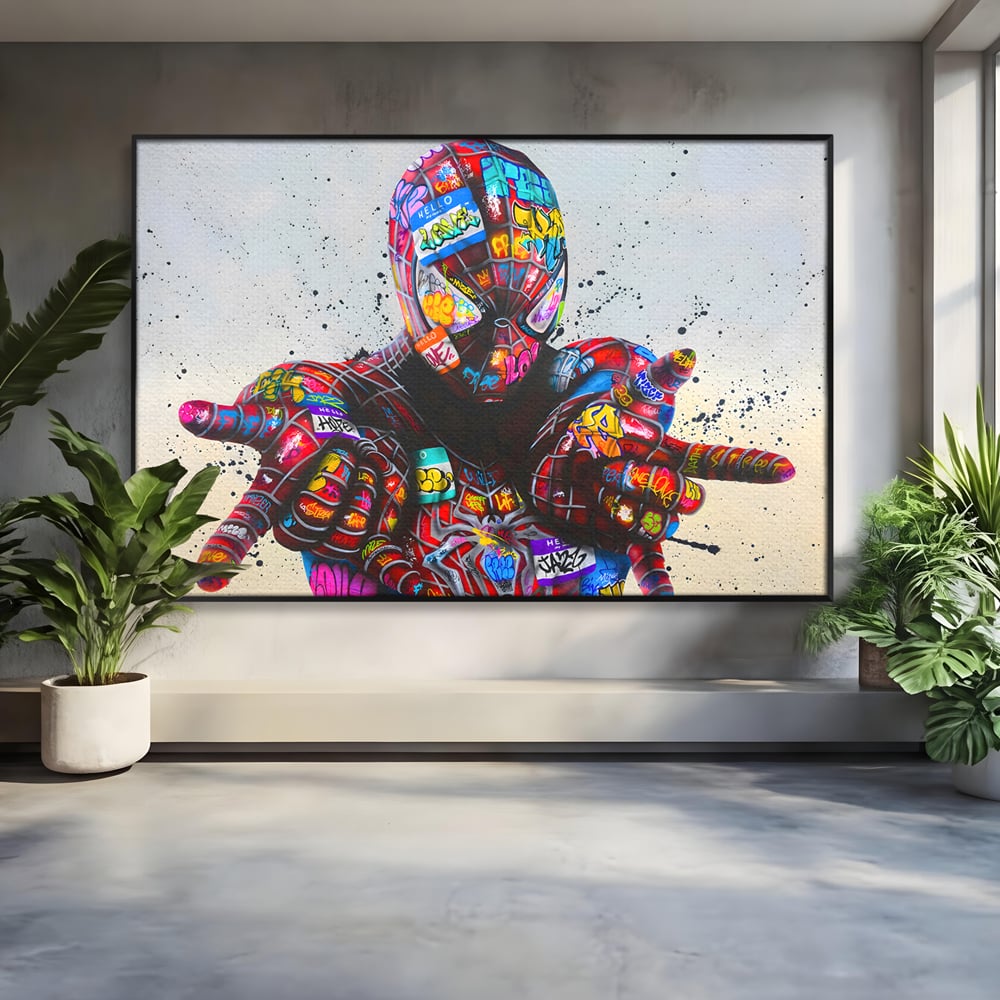 Tablou Canvas Premium, LuxCanva® B1074, The Amazing Spider-Man, Decorativ, Camera Copil, Personaj, Supererou, Marvel, Culori Vibrante