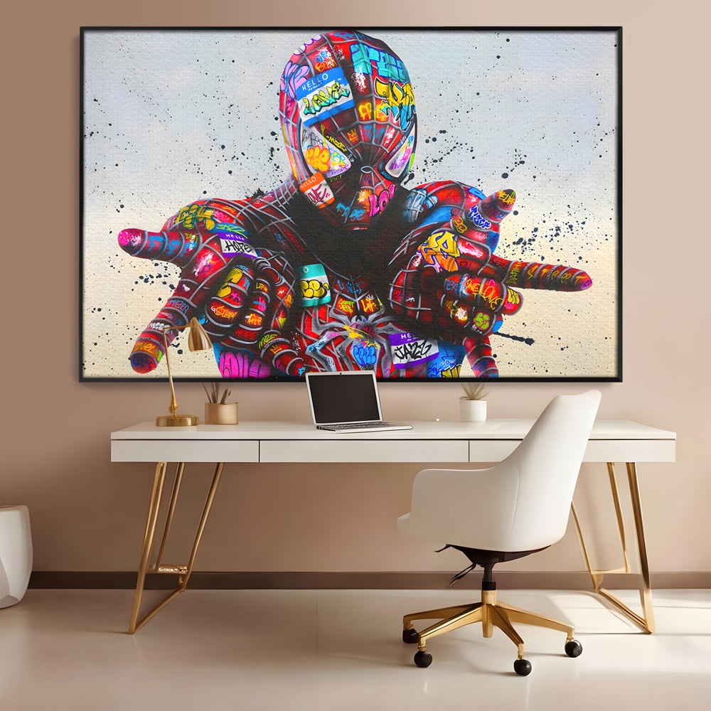 Tablou Canvas Premium, LuxCanva® B1074, The Amazing Spider-Man, Decorativ, Camera Copil, Personaj, Supererou, Marvel, Culori Vibrante