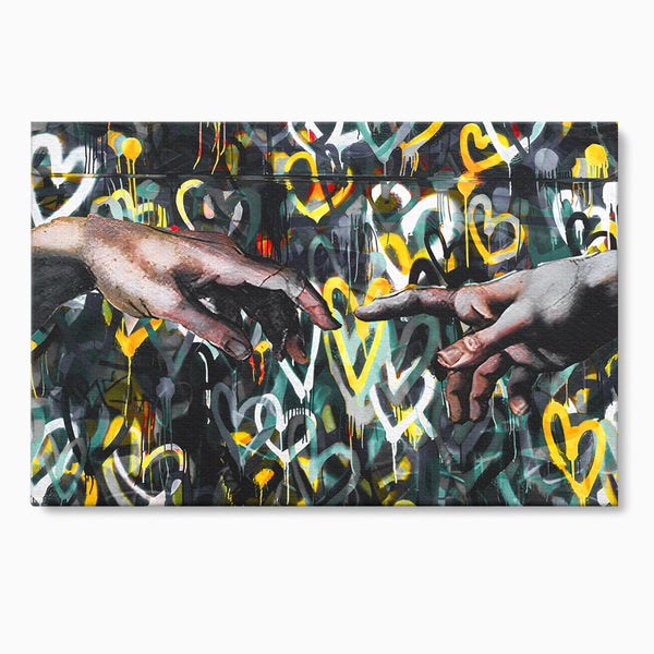 Leinwand Wandkunst Leinwand Wandkunst Premium LuxCanva® B1075, Lovers Hands , Dekorativ, Wohnen, Liebe, Hände, Liebe, Schlafzimmer, Paar, Lebendige Farben