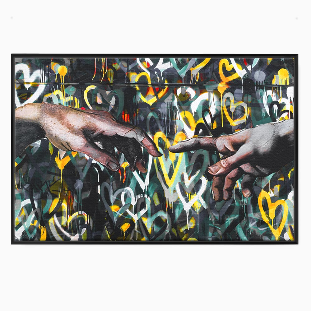 Leinwand Wandkunst Leinwand Wandkunst Premium LuxCanva® B1075, Lovers Hands , Dekorativ, Wohnen, Liebe, Hände, Liebe, Schlafzimmer, Paar, Lebendige Farben