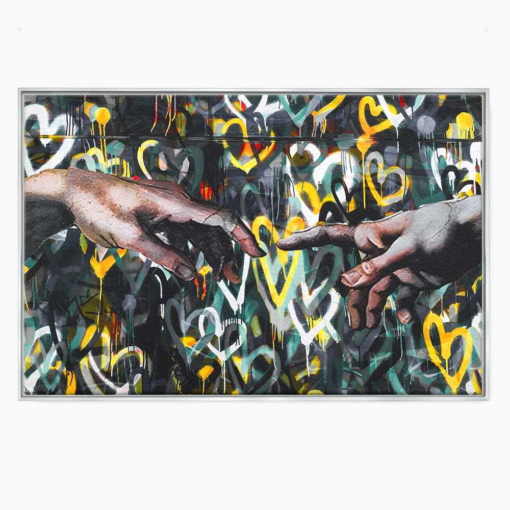 Leinwand Wandkunst Leinwand Wandkunst Premium LuxCanva® B1075, Lovers Hands , Dekorativ, Wohnen, Liebe, Hände, Liebe, Schlafzimmer, Paar, Lebendige Farben