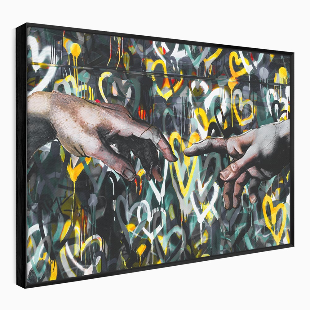 Leinwand Wandkunst Leinwand Wandkunst Premium LuxCanva® B1075, Lovers Hands , Dekorativ, Wohnen, Liebe, Hände, Liebe, Schlafzimmer, Paar, Lebendige Farben