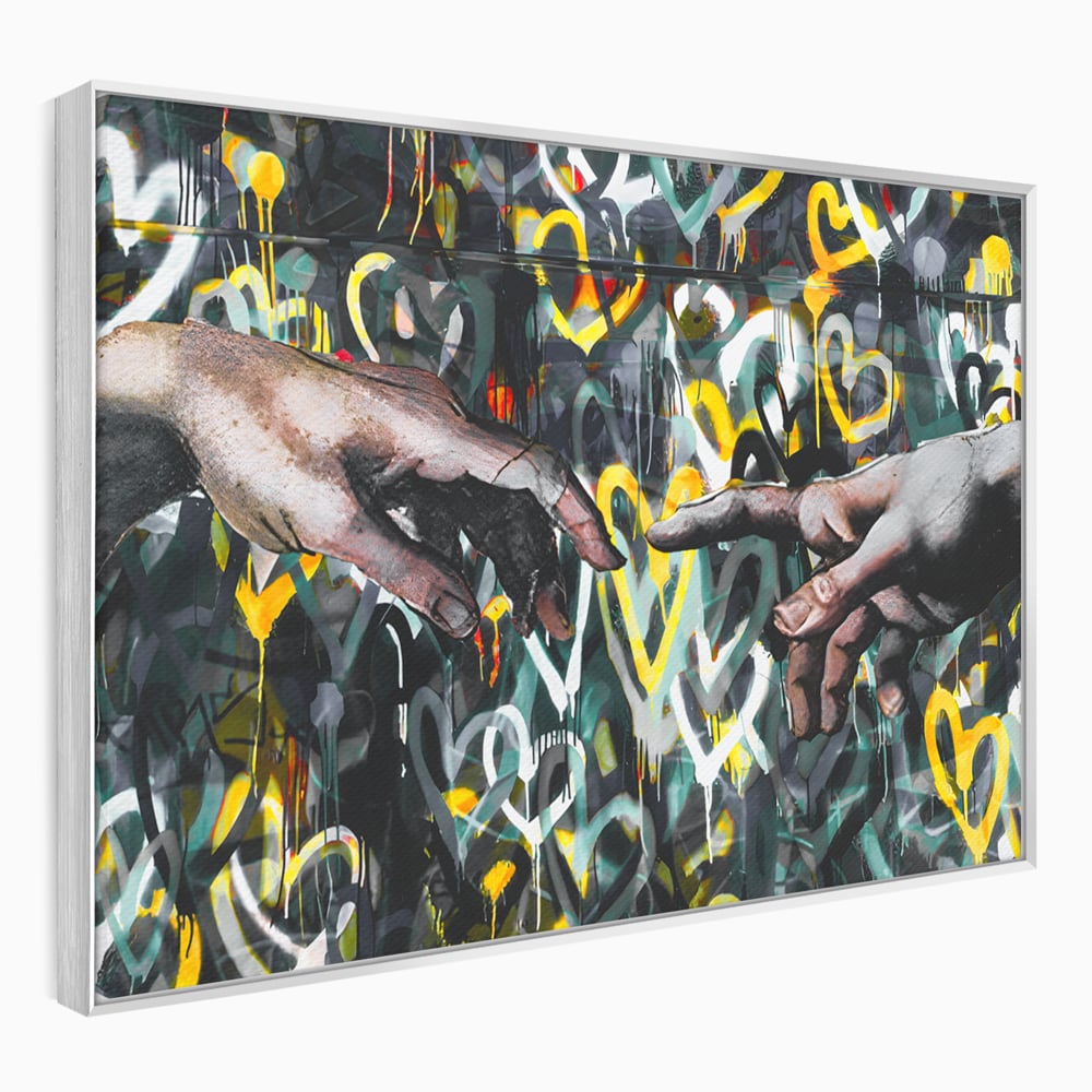 Leinwand Wandkunst Leinwand Wandkunst Premium LuxCanva® B1075, Lovers Hands , Dekorativ, Wohnen, Liebe, Hände, Liebe, Schlafzimmer, Paar, Lebendige Farben