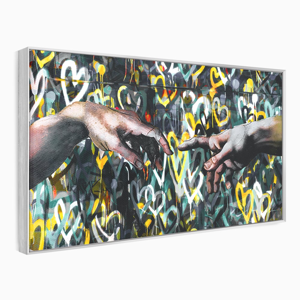 Leinwand Wandkunst Leinwand Wandkunst Premium LuxCanva® B1075, Lovers Hands , Dekorativ, Wohnen, Liebe, Hände, Liebe, Schlafzimmer, Paar, Lebendige Farben