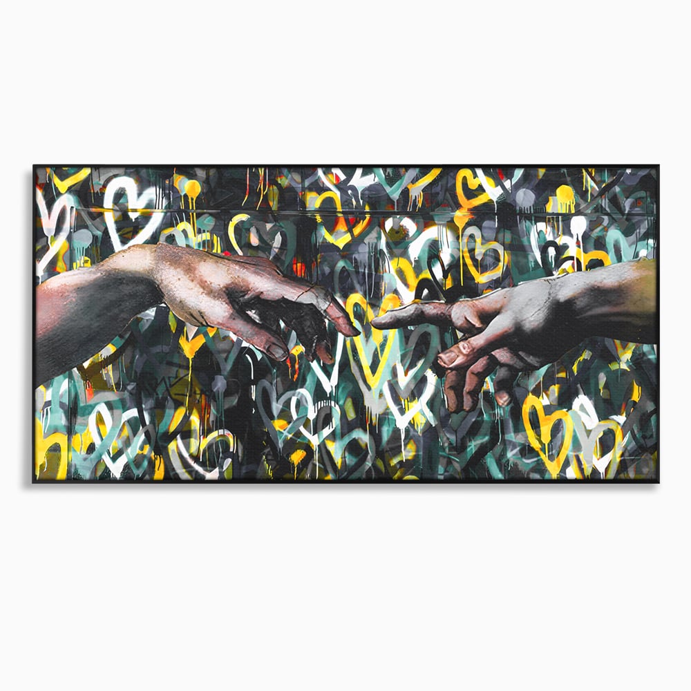 Leinwand Wandkunst Leinwand Wandkunst Premium LuxCanva® B1075, Lovers Hands , Dekorativ, Wohnen, Liebe, Hände, Liebe, Schlafzimmer, Paar, Lebendige Farben
