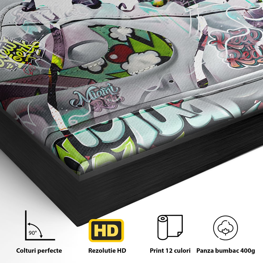Tablou Canvas Premium LuxCanva® B1076, Air Force 1 , Decorativ, Camera Copii, Nike, America, Baschet, Dormitor, Sport, Incaltaminte, Culori Vibrante