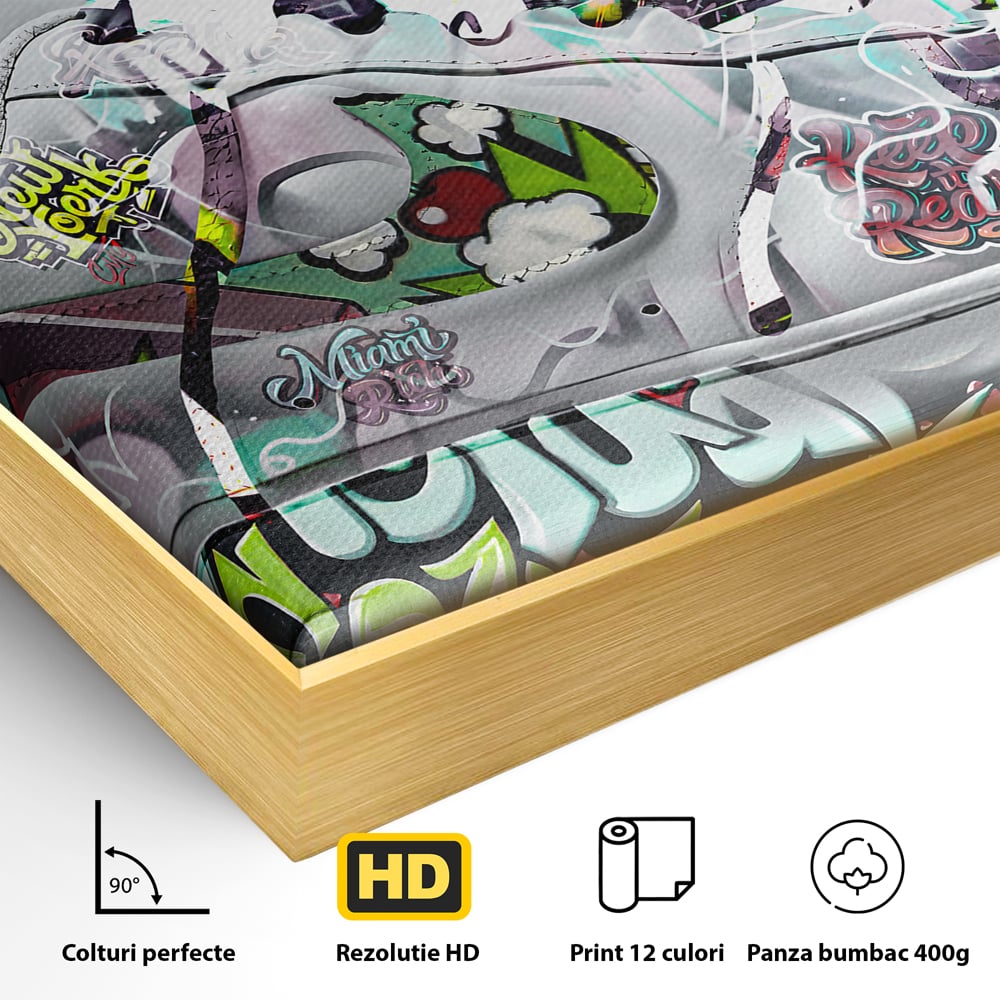 Tablou Canvas Premium LuxCanva® B1076, Air Force 1 , Decorativ, Camera Copii, Nike, America, Baschet, Dormitor, Sport, Incaltaminte, Culori Vibrante