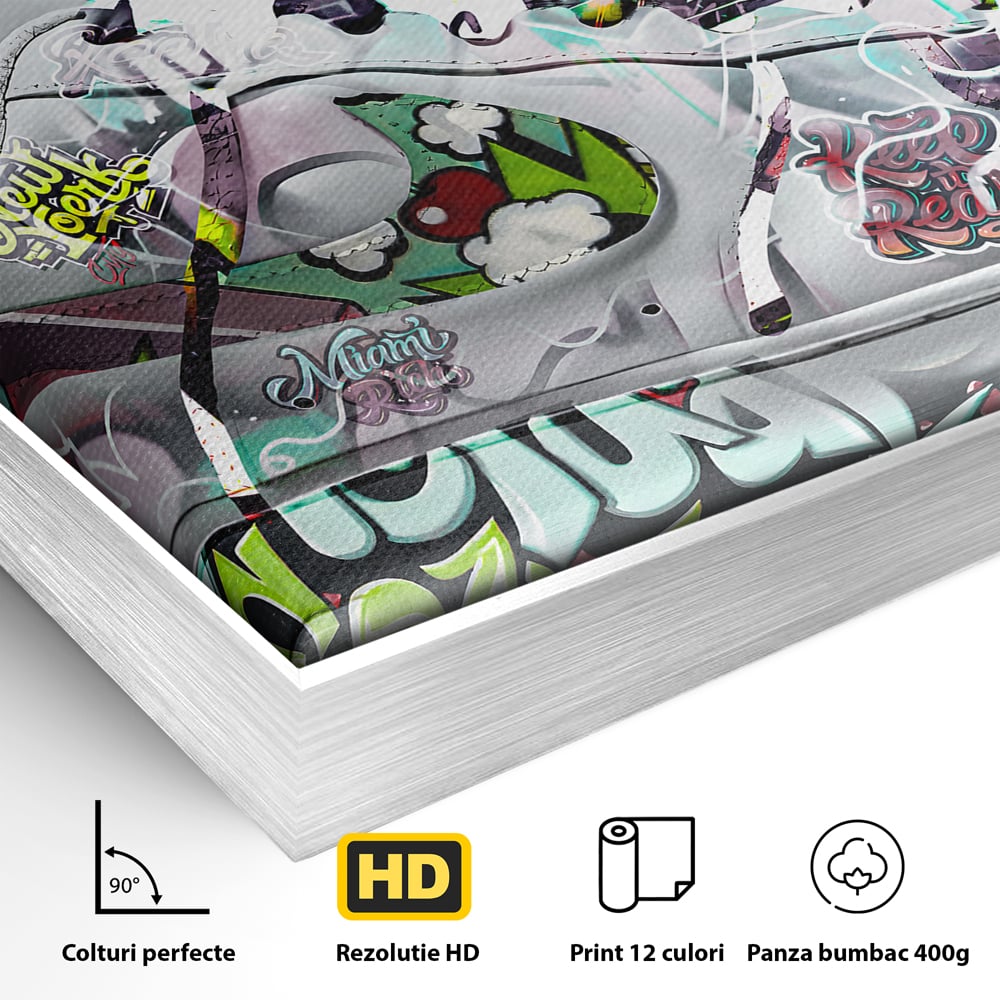 Tablou Canvas Premium LuxCanva® B1076, Air Force 1 , Decorativ, Camera Copii, Nike, America, Baschet, Dormitor, Sport, Incaltaminte, Culori Vibrante
