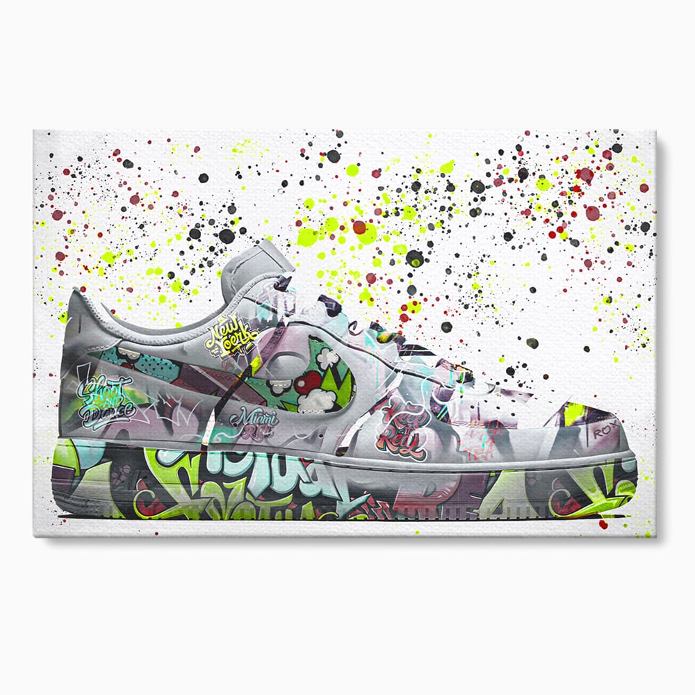 Tablou Canvas Premium LuxCanva® B1076, Air Force 1 , Decorativ, Camera Copii, Nike, America, Baschet, Dormitor, Sport, Incaltaminte, Culori Vibrante