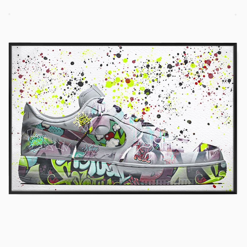 Tablou Canvas Premium LuxCanva® B1076, Air Force 1 , Decorativ, Camera Copii, Nike, America, Baschet, Dormitor, Sport, Incaltaminte, Culori Vibrante