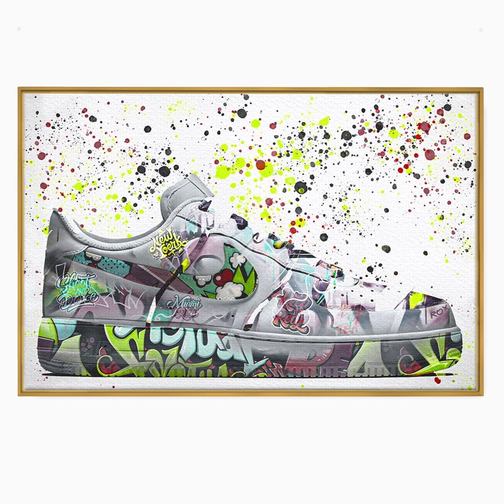 Tablou Canvas Premium LuxCanva® B1076, Air Force 1 , Decorativ, Camera Copii, Nike, America, Baschet, Dormitor, Sport, Incaltaminte, Culori Vibrante