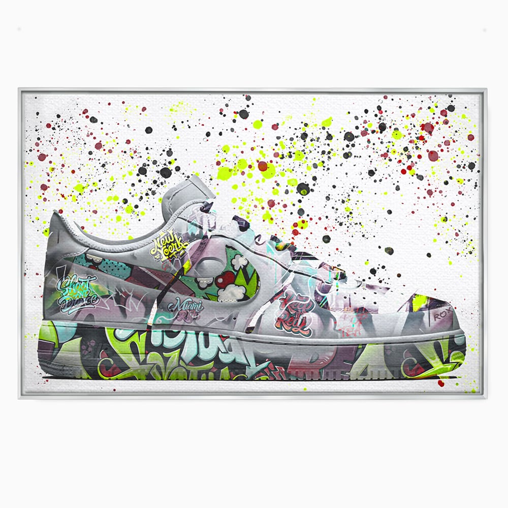 Tablou Canvas Premium LuxCanva® B1076, Air Force 1 , Decorativ, Camera Copii, Nike, America, Baschet, Dormitor, Sport, Incaltaminte, Culori Vibrante