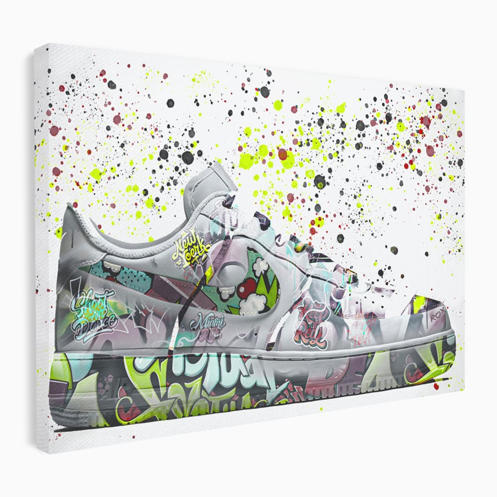 Tablou Canvas Premium LuxCanva® B1076, Air Force 1 , Decorativ, Camera Copii, Nike, America, Baschet, Dormitor, Sport, Incaltaminte, Culori Vibrante