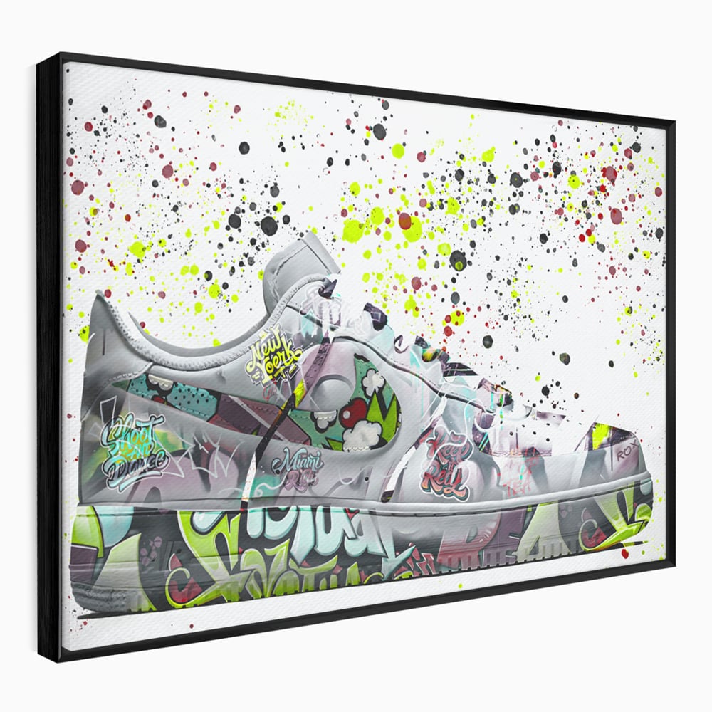 Tablou Canvas Premium LuxCanva® B1076, Air Force 1 , Decorativ, Camera Copii, Nike, America, Baschet, Dormitor, Sport, Incaltaminte, Culori Vibrante