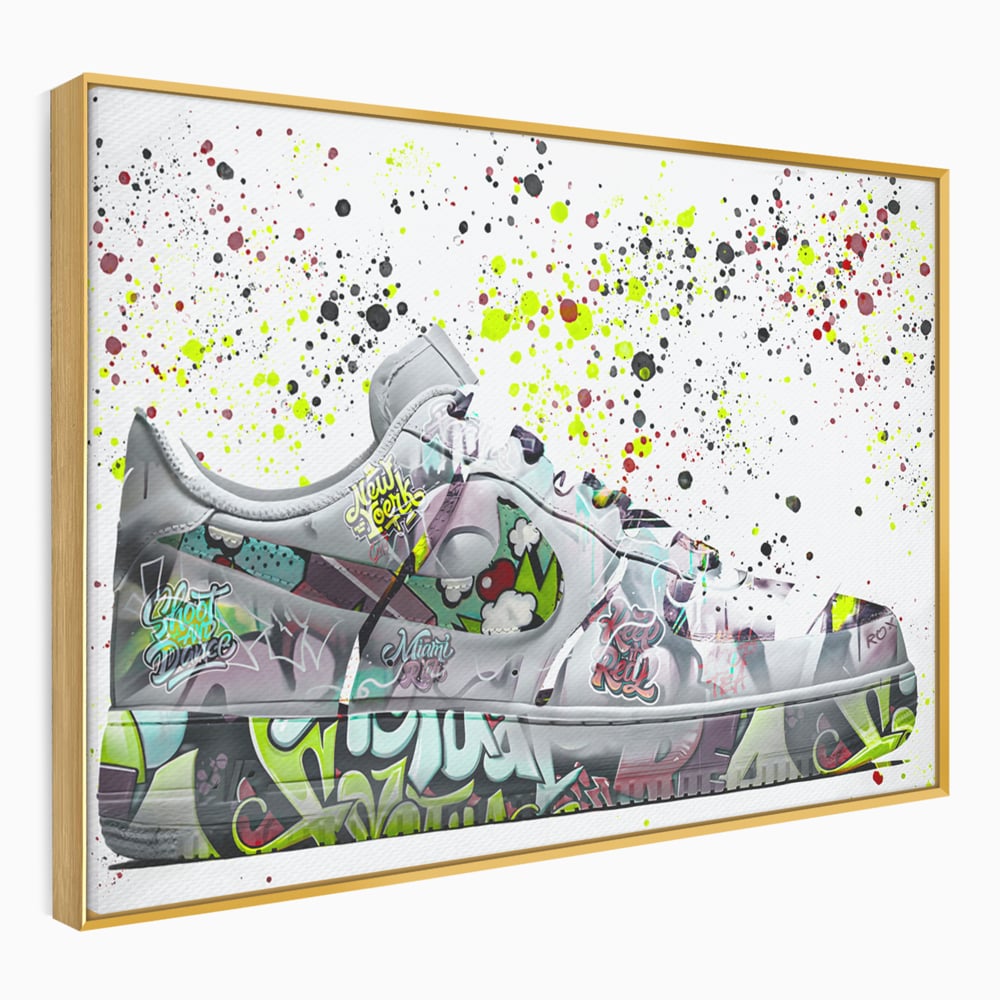 Tablou Canvas Premium LuxCanva® B1076, Air Force 1 , Decorativ, Camera Copii, Nike, America, Baschet, Dormitor, Sport, Incaltaminte, Culori Vibrante
