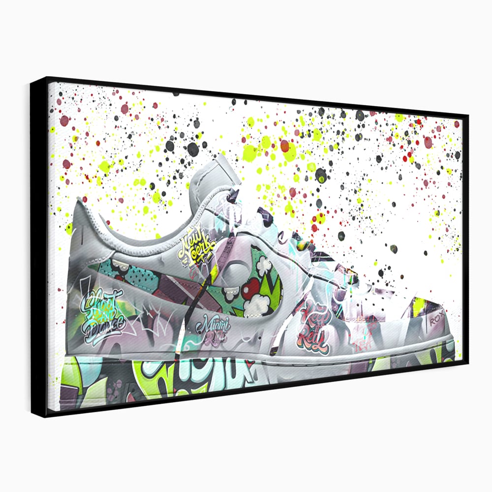 Tablou Canvas Premium LuxCanva® B1076, Air Force 1 , Decorativ, Camera Copii, Nike, America, Baschet, Dormitor, Sport, Incaltaminte, Culori Vibrante