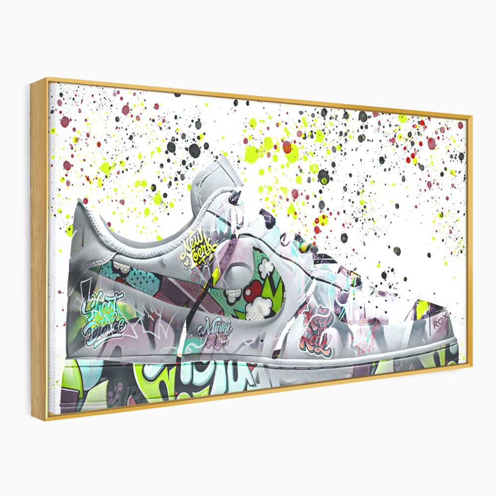 Tablou Canvas Premium LuxCanva® B1076, Air Force 1 , Decorativ, Camera Copii, Nike, America, Baschet, Dormitor, Sport, Incaltaminte, Culori Vibrante