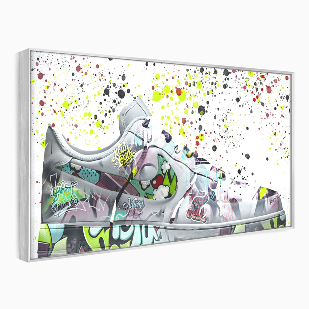 Tablou Canvas Premium LuxCanva® B1076, Air Force 1 , Decorativ, Camera Copii, Nike, America, Baschet, Dormitor, Sport, Incaltaminte, Culori Vibrante