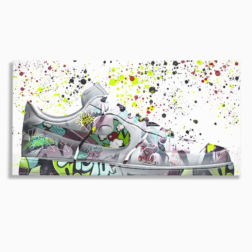 Tablou Canvas Premium LuxCanva® B1076, Air Force 1 , Decorativ, Camera Copii, Nike, America, Baschet, Dormitor, Sport, Incaltaminte, Culori Vibrante