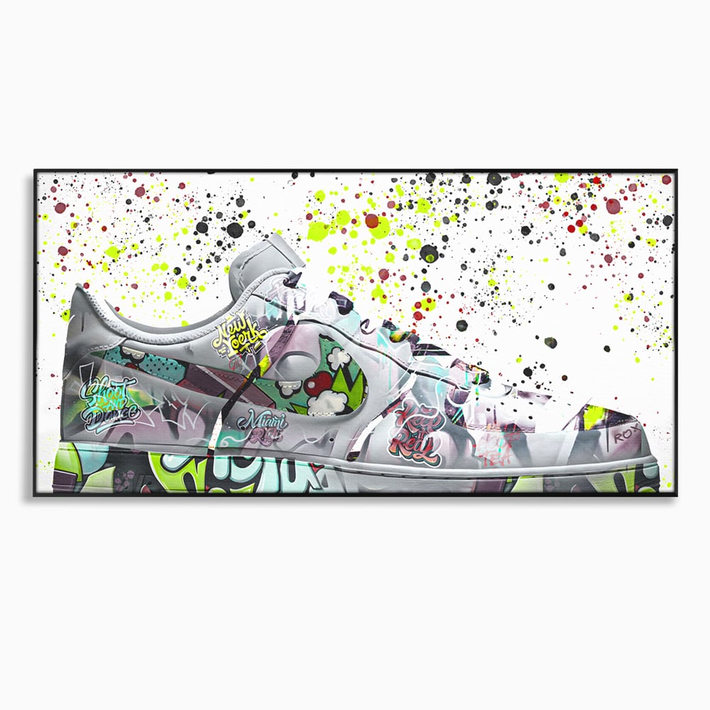 Tablou Canvas Premium LuxCanva® B1076, Air Force 1 , Decorativ, Camera Copii, Nike, America, Baschet, Dormitor, Sport, Incaltaminte, Culori Vibrante