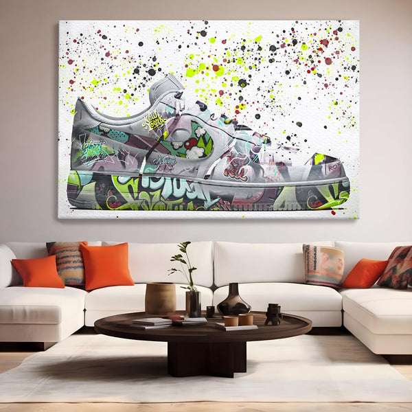 Tablou Canvas Premium LuxCanva® B1076, Air Force 1 , Decorativ, Camera Copii, Nike, America, Baschet, Dormitor, Sport, Incaltaminte, Culori Vibrante