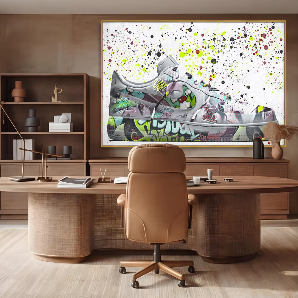 Tablou Canvas Premium LuxCanva® B1076, Air Force 1 , Decorativ, Camera Copii, Nike, America, Baschet, Dormitor, Sport, Incaltaminte, Culori Vibrante