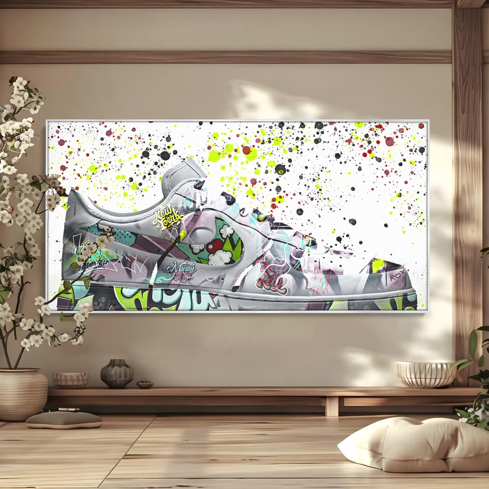 Tablou Canvas Premium LuxCanva® B1076, Air Force 1 , Decorativ, Camera Copii, Nike, America, Baschet, Dormitor, Sport, Incaltaminte, Culori Vibrante