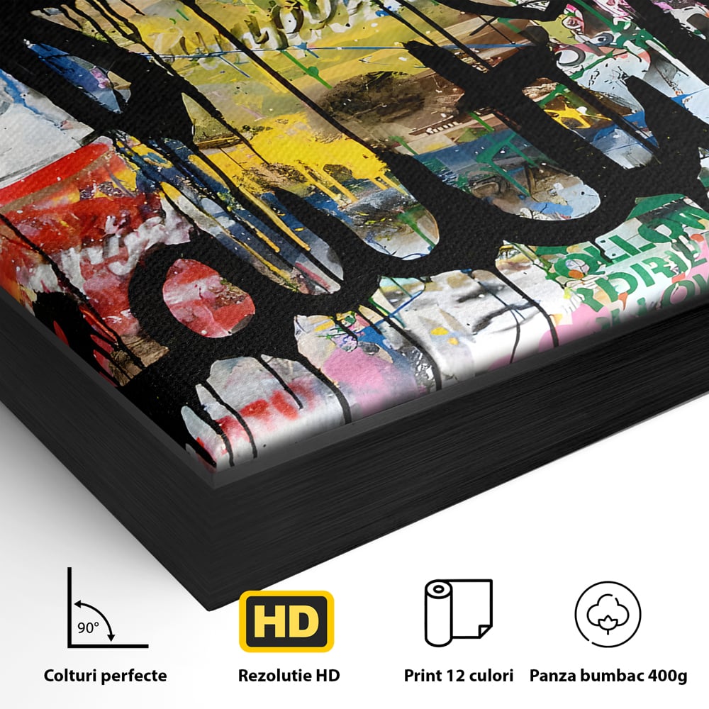 Tablou Canvas Premium LuxCanva® B1077, Life Is Beautiful , Decorativ, Living, Viata, Frumoasa, Motivational, Dormitor, Inspirational, Fericire, Culori Vibrante
