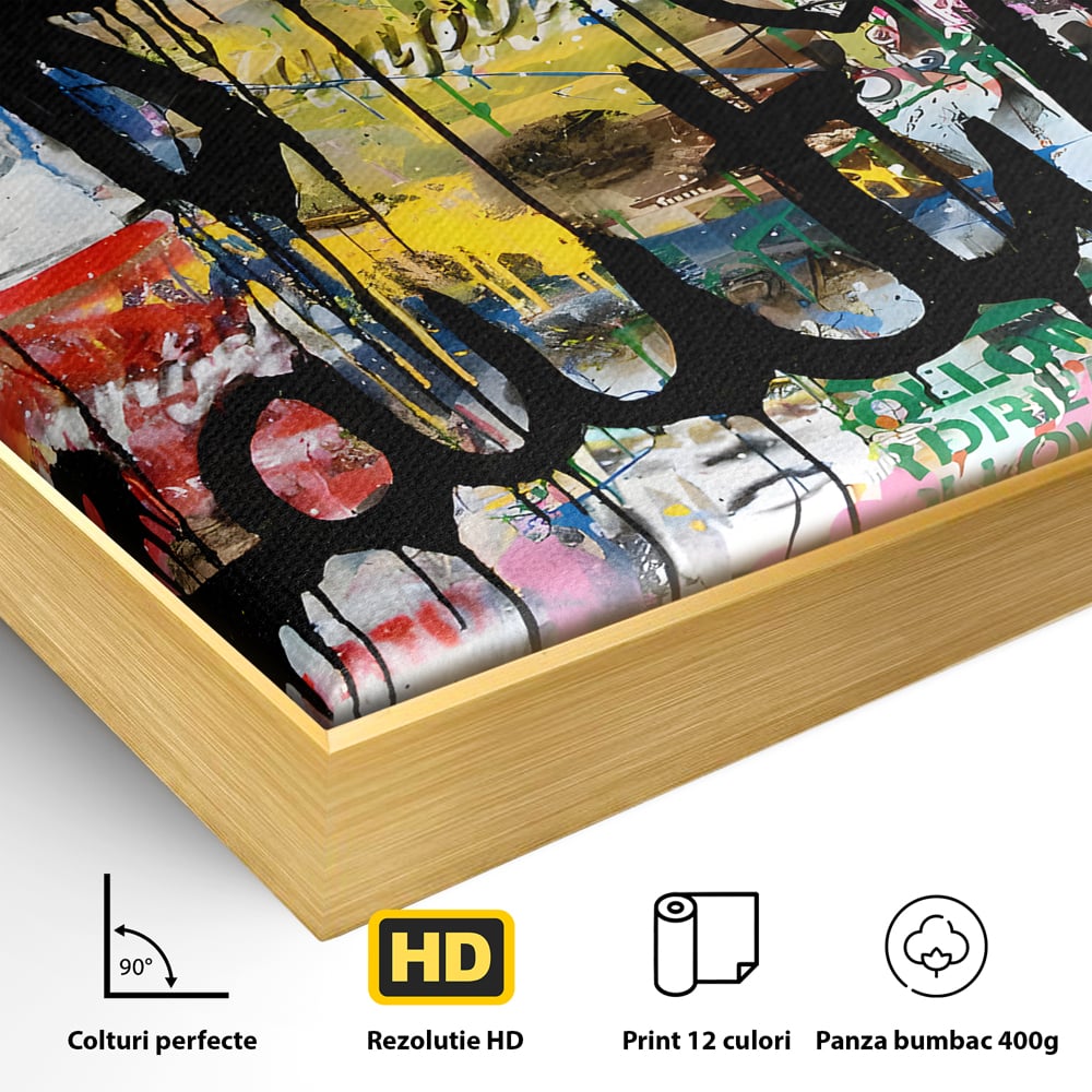 Tablou Canvas Premium LuxCanva® B1077, Life Is Beautiful , Decorativ, Living, Viata, Frumoasa, Motivational, Dormitor, Inspirational, Fericire, Culori Vibrante