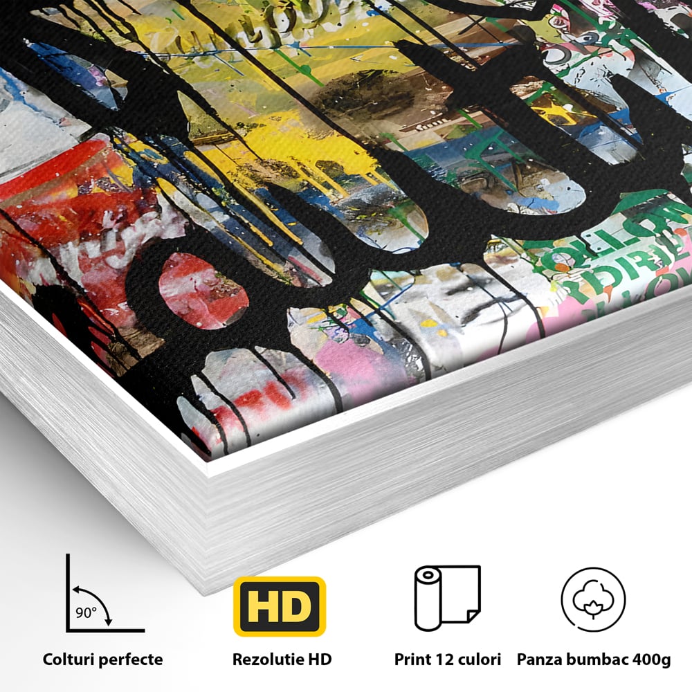Tablou Canvas Premium LuxCanva® B1077, Life Is Beautiful , Decorativ, Living, Viata, Frumoasa, Motivational, Dormitor, Inspirational, Fericire, Culori Vibrante