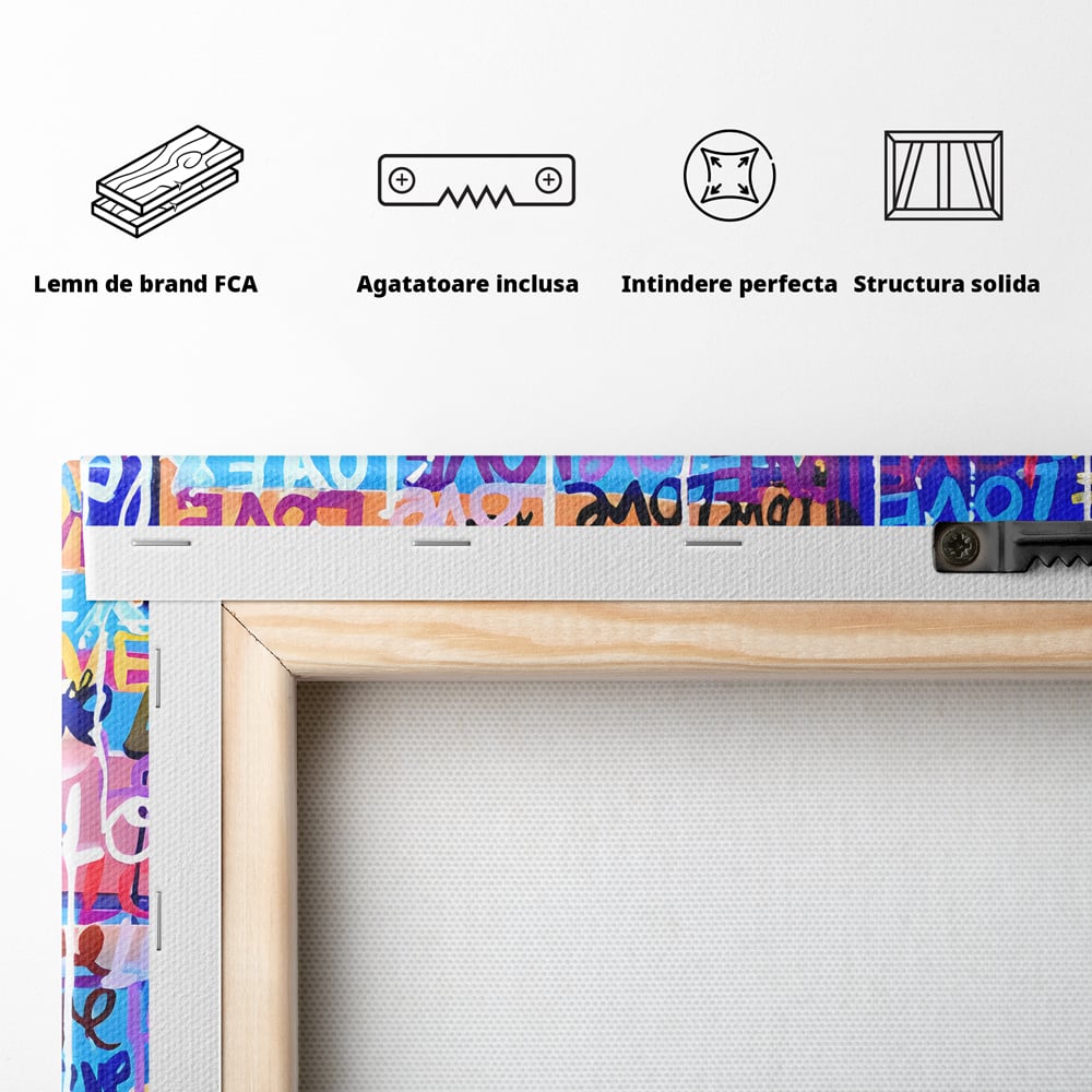 Leinwandbilder LuxCanva Premium-Leinwandbilder® B1080, Liebe, Wohnen, Graffiti, Liebe, Liebe, Schlafzimmer, Lebendige Farben