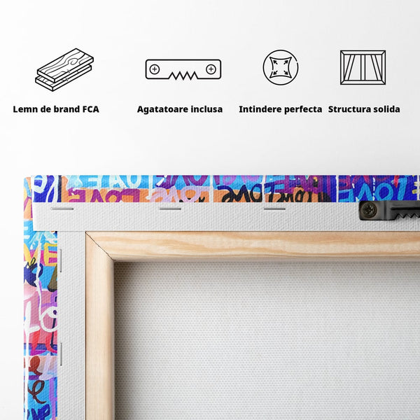 Leinwandbilder LuxCanva Premium-Leinwandbilder® B1080, Liebe, Wohnen, Graffiti, Liebe, Liebe, Schlafzimmer, Lebendige Farben