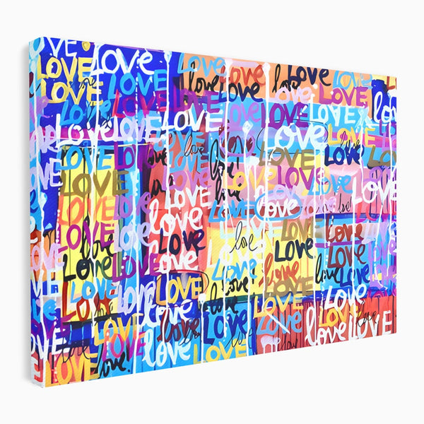 Leinwandbilder LuxCanva Premium-Leinwandbilder® B1080, Liebe, Wohnen, Graffiti, Liebe, Liebe, Schlafzimmer, Lebendige Farben